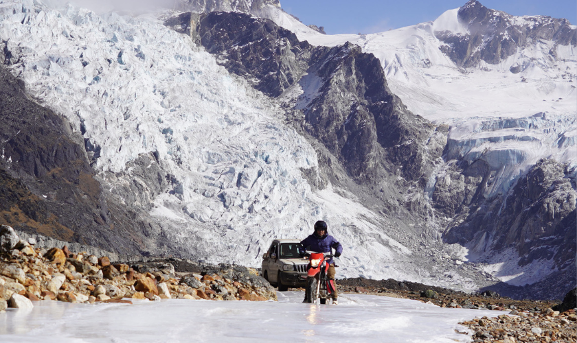 Biker Claims First-Ever Motorcycle Journey to Tiptala Bhanjyang